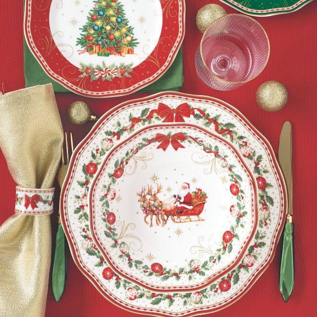 Karácsonyi porcelán desszertes tányér 20 cm Christmas Heritage