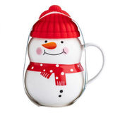 Karácsonyi bögre Hóemberes porcelán szilikon sapkában - 380 ml