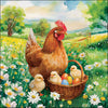 Szalvéta Húsvéti csibés papírszalvéta 33x33 cm 20 db Easter chicks in meadow
