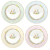Tányér, étkészlet Húsvéti nyuszi mintás porcelán desszertes tányér 4 db szett Happy Easter