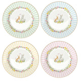 Tányér, étkészlet Húsvéti nyuszi mintás porcelán desszertes tányér 4 db szett Happy Easter