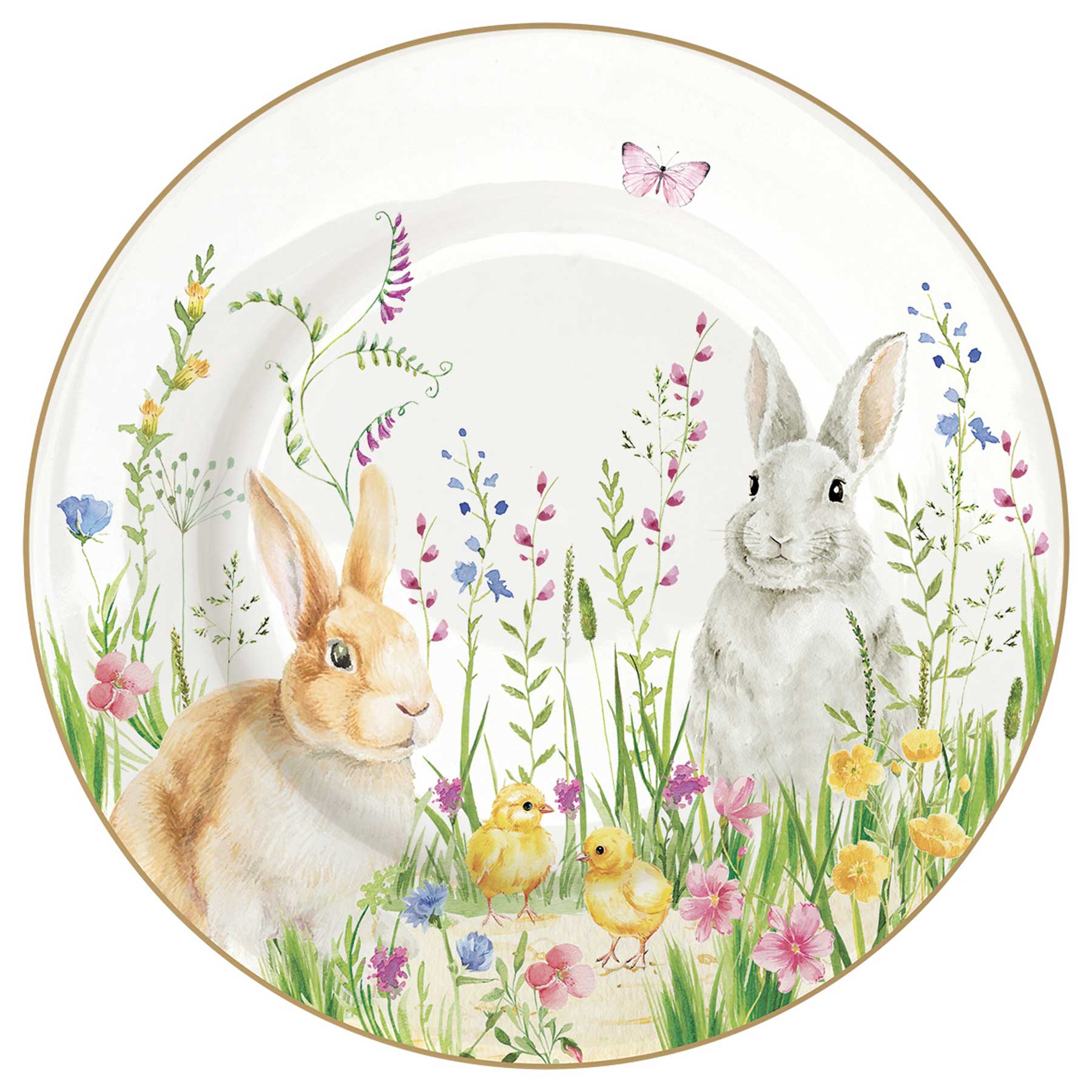 Tányér, étkészlet Húsvéti nyuszi mintás porcelán desszertes tányér Happy Easter