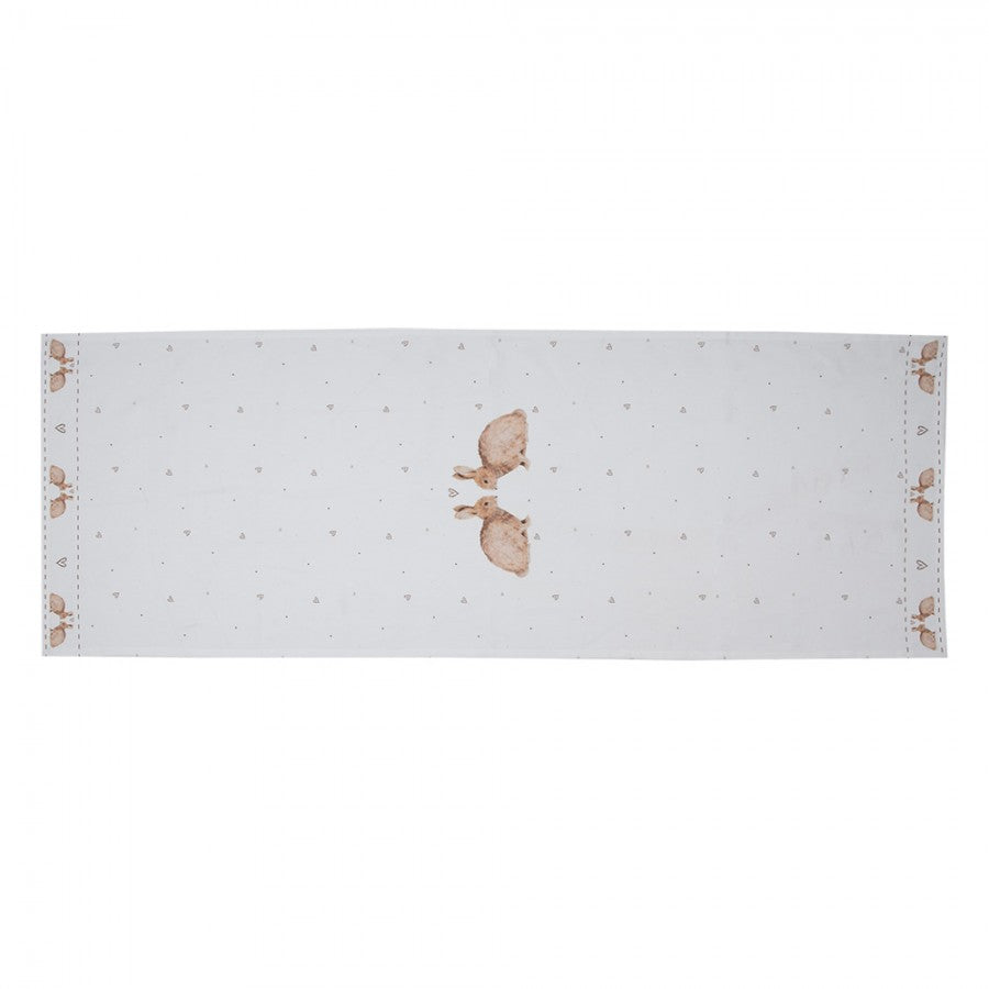 Asztalterítő Húsvéti nyuszis pamut asztali futó 50X140 cm Szerelmes nyuszik