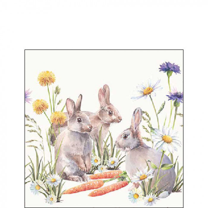 Szalvéta Húsvéti nyuszis papírszalvéta 25x25 cm Carrot treat