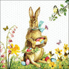 Szalvéta Húsvéti nyuszis papírszalvéta 33x33 cm 20 db Vintage Easter bunny