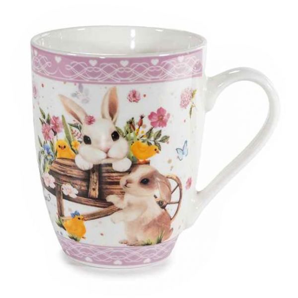 Húsvéti kis nyuszis porcelán bögre - 300 ml papír díszcsomagolásban