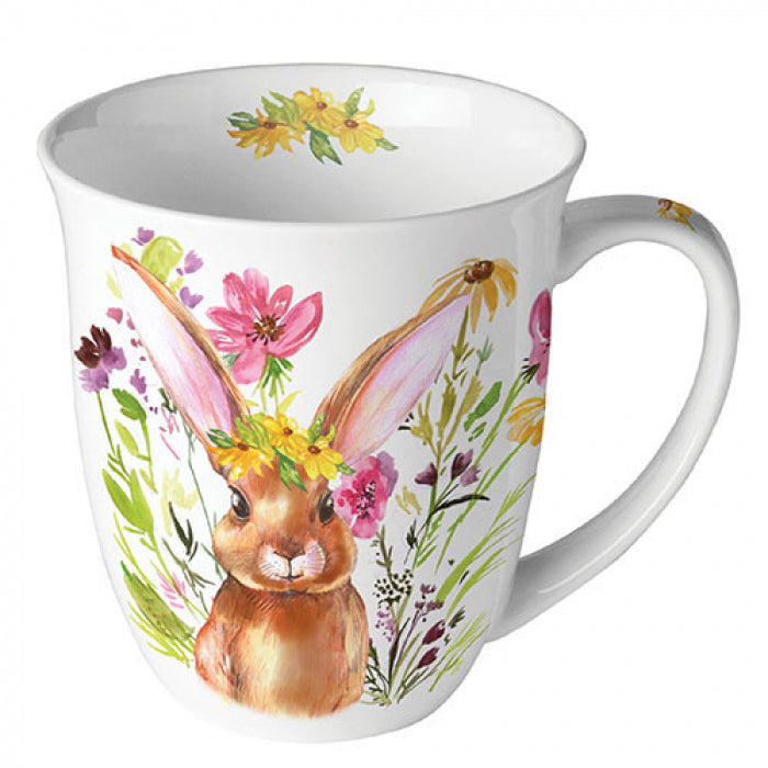 Bögre, csésze Húsvéti nyuszis porcelán bögre Girl bunny