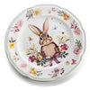 Húsvéti nyuszis porcelán desszertes tányér - 20 cm - zöldes