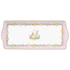 Tálca Húsvéti nyuszis porcelán kínáló tálca 35x15 cm Happy Easter
