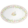 Tálca Húsvéti nyuszis porcelán ovális kínáló tálca 35x23,5 cm Happy Easter