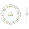 Tortatál Húsvéti nyuszis porcelán tortaál lapáttal 32 cm Happy Easter