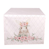 Asztalterítő Húsvéti pamut nyuszis asztali futó 50x140 cm Floral Easter Bunny