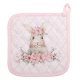Edényalátét Húsvéti pamut nyuszis edényalátét 20x20 cm Floral Easter Bunny