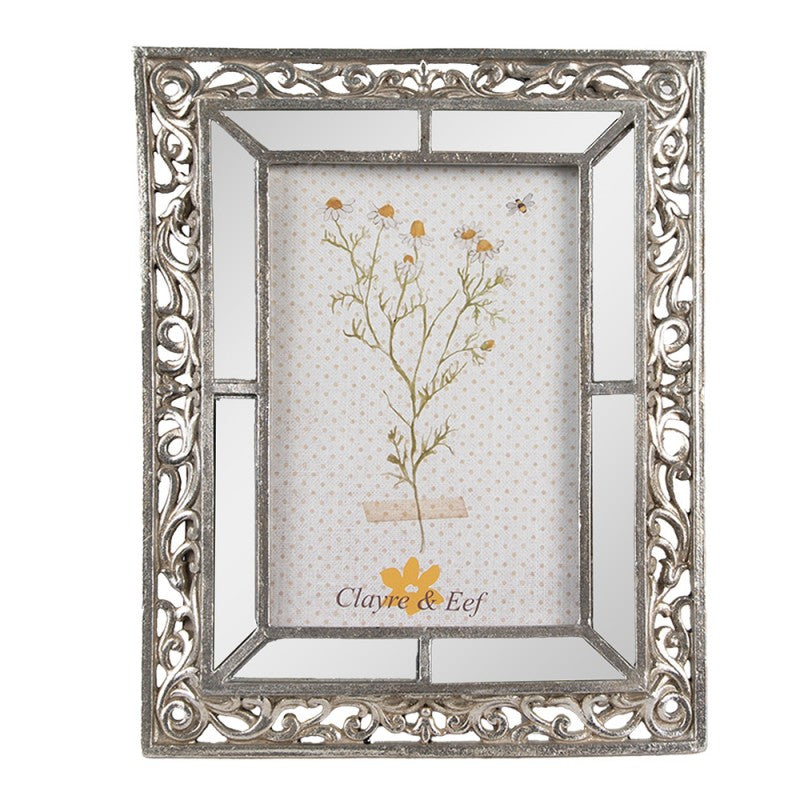 Képkeret Indás ezüstös képkeret 10x15 cm