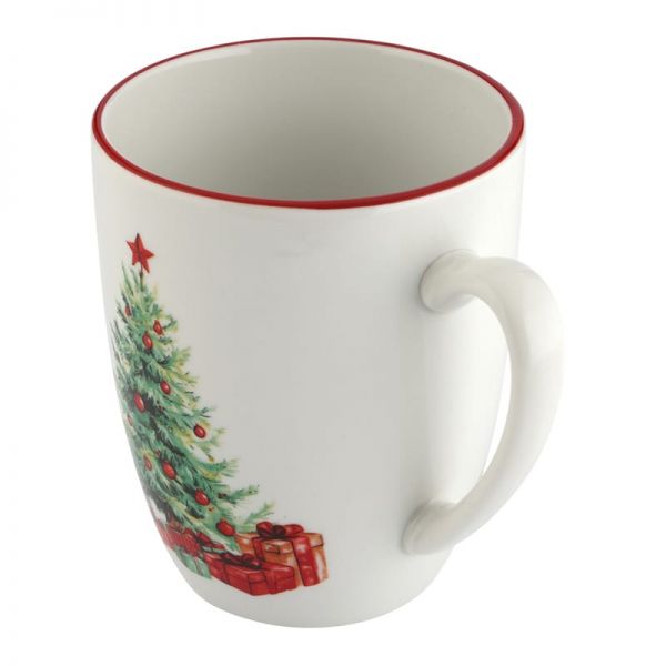 Karácsonyi porcelán bögre 380 ml Karácsonyfás
