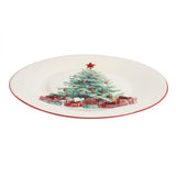Karácsonyfás porcelán lapostányér - 26,5 cm - Holly Dreams