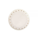 Tányér, étkészlet Karácsonyi arany csillagos porcelán desszertes tányér - 20 cm