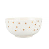 Tányér, étkészlet Karácsonyi arany csillagos porcelán müzlis tálka - 13,5 cm 400 ml