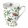 Bögre, csésze Karácsonyi bögre porcelán 250 ml Winter greenery white