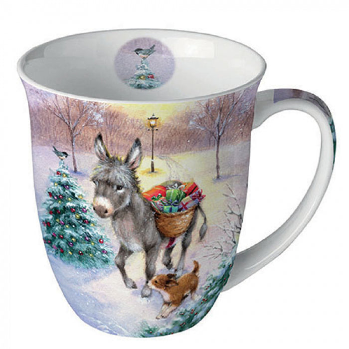 Bögre Karácsonyi csacsis porcelán bögre