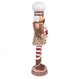 Karácsonyi dekoráció Karácsonyi diótörő figura mézeskalács ruhában cukorkával 46 cm