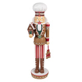 Karácsonyi dekoráció Karácsonyi diótörő figura mézeskalács ruhában mézivel 46 cm