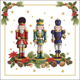 Szalvéta Karácsonyi diótörő papírszalvéta 33x33 cm Bearded nutcracker