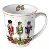 Bögre, csésze Karácsonyi diótörő porcelán bögre Bearded nutcracker