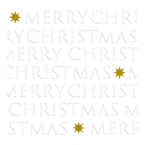 Szalvéta Karácsonyi dombornyomott papírszalvéta 33x33 cm Christmas letters pearl