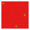Szalvéta Karácsonyi dombornyomott papírszalvéta 33x33 cm piros Christmas letters red