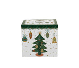 Bögre, csésze Karácsonyi fenyőfás porcelán bögre piros masnival dobozban Around Christmas Tree