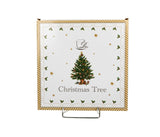 Bögre, csésze Karácsonyi fenyőfás porcelán desszertes tányér szett díszdobozban Christmas Tree