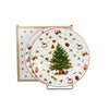 Bögre, csésze Karácsonyi fenyőfás porcelán desszertes tányér szett díszdobozban Christmas Tree