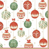Tányér, étkészlet Karácsonyi gömbökkel díszített háromrétegű papírszalvéta 33x33cm 20db-os Christmas Eve