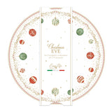 Tányér, étkészlet Karácsonyi gömbökkel díszített műanyag tányéralátét kerek 2db-os szett Christmas Eve