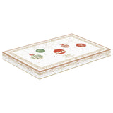 Tányér, étkészlet Karácsonyi gömbökkel díszített porcelán asztali ovális kínáló tál Christmas Eve