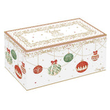 Tányér, étkészlet Karácsonyi gömbökkel díszített porcelán bögre 2 db szett díszdobozban Christmas Eve