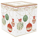 Tányér, étkészlet Karácsonyi gömbökkel díszített porcelán bögre díszdobozban Christmas Eve