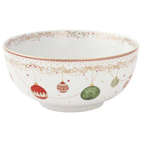 Tányér, étkészlet Karácsonyi gömbökkel díszített porcelán tálka 12 cm Christmas Eve