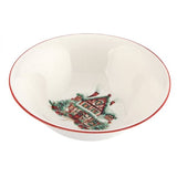 Karácsonyfás porcelán mélytányér 600 ml - Holly Dreams