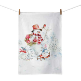 Karácsonyi hóemberes konyharuha pamut Sporty Snowmen