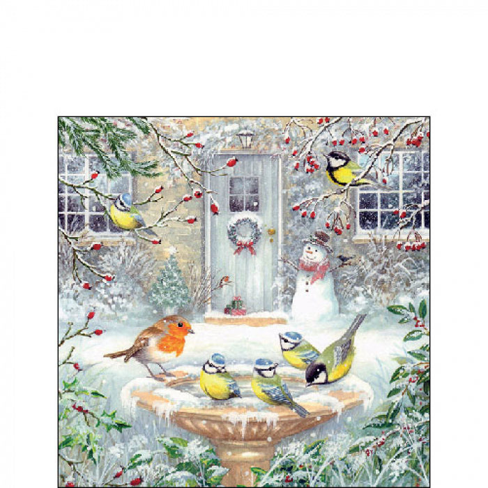 Szalvéta Karácsonyi madaras papírszalvéta Joy bath 25x25 cm