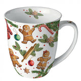Bögre Karácsonyi mézeskalácsos porcelán bögre Gingerbread cookies