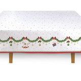 Tányér, étkészlet Karácsonyi pamut asztalterítő 145 x 180 cm Magie de Noel