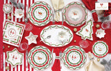Tányér, étkészlet Karácsonyi pamut asztalterítő 145 x 180 cm Magie de Noel