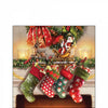Szalvéta Karácsonyi papírszalvéta 25x25 cm Hanging stockings