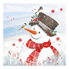 Szalvéta Karácsonyipapírszalvéta 33x33 cm hóemberes Olaf the Snowman