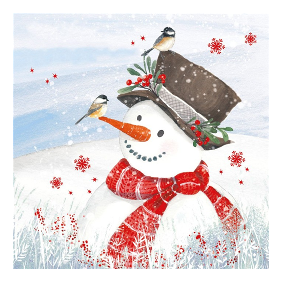 Szalvéta Karácsonyipapírszalvéta 33x33 cm hóemberes Olaf the Snowman