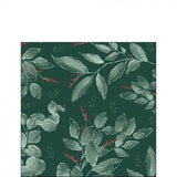 Szalvéta Karácsonyi papírszalvéta Leaves and berries 25x25 cm