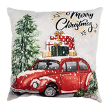 Karácsonyi dekoráció Karácsonyi párnahuzat piros autós Merry Christmas
